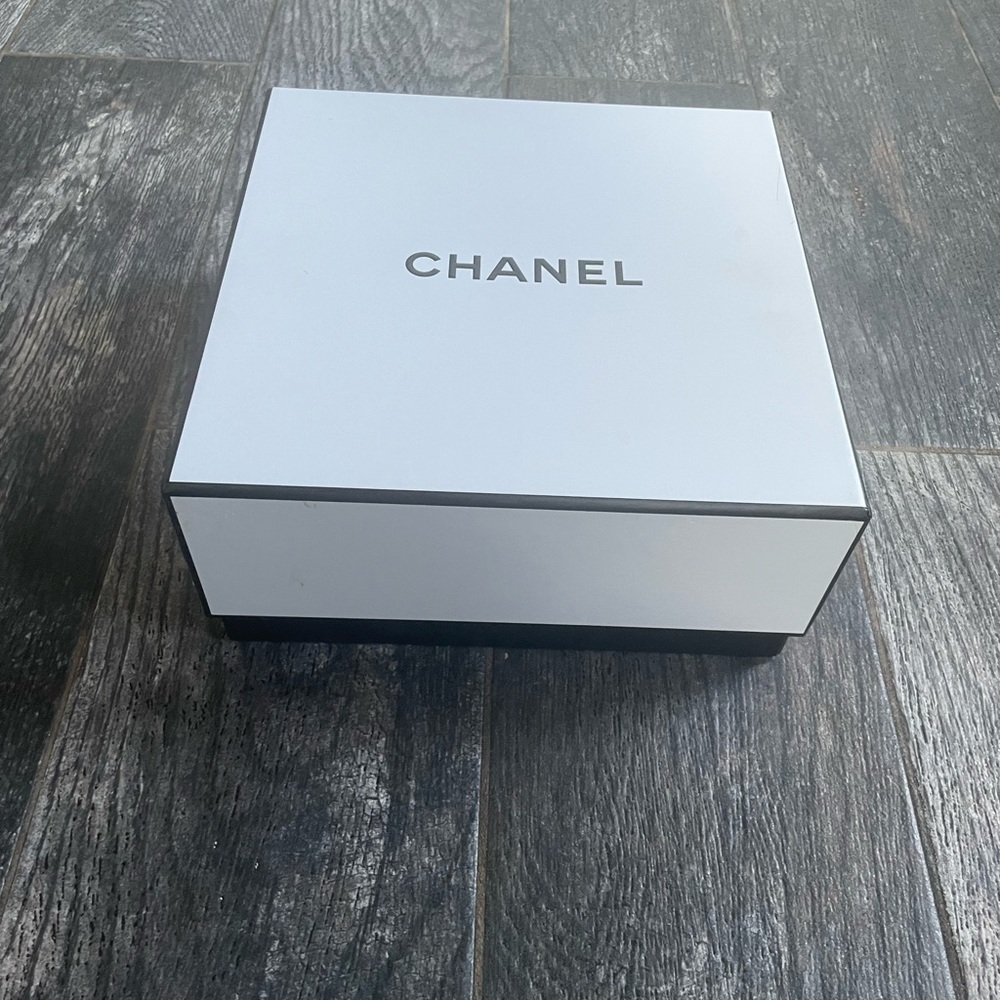 Chanel Authentic Empty Box, Black & White 8.5" x 8.5" Square